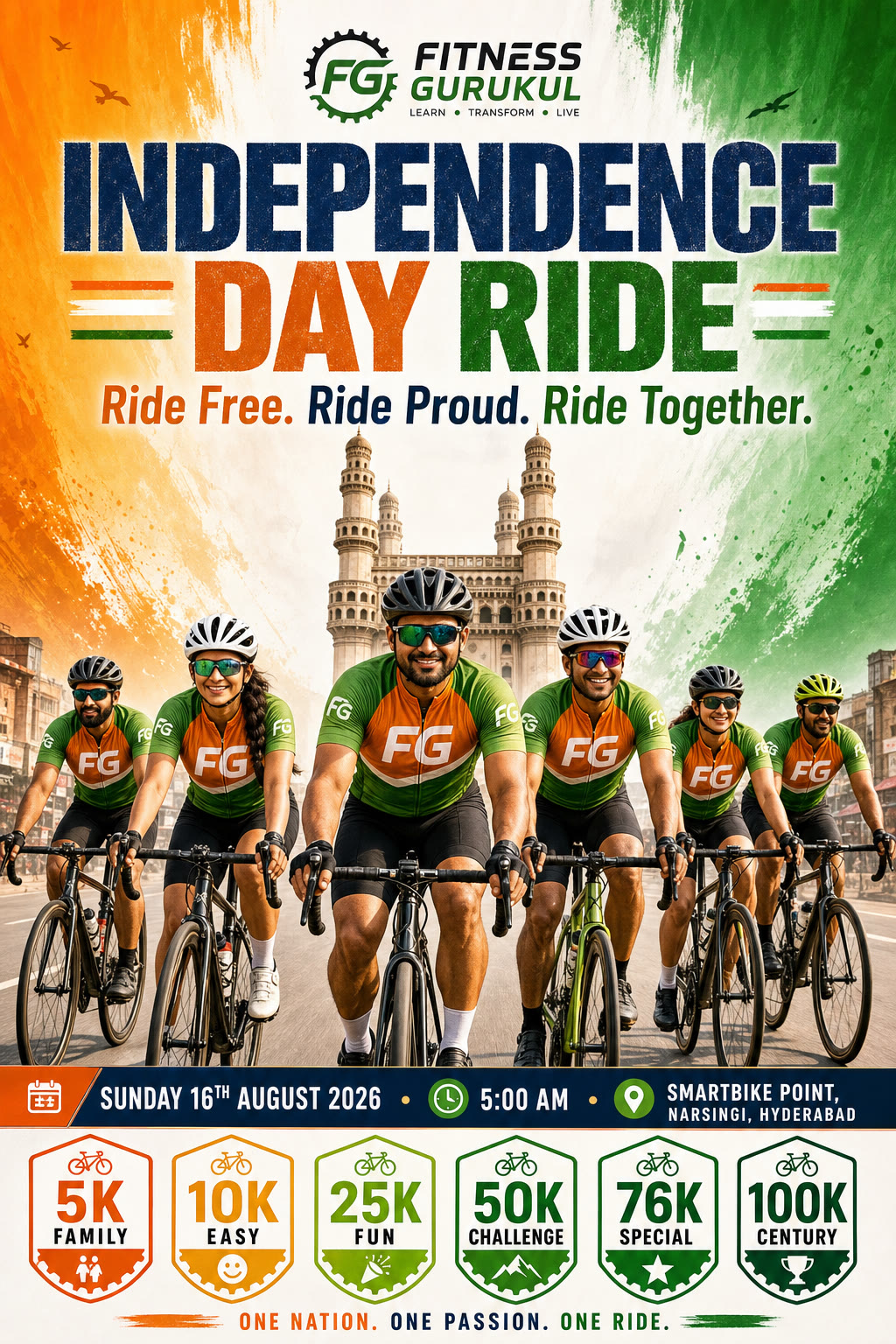 Independence Day Ride — Fitness Gurukul